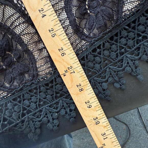 Vintage Inspired Sz L Black Lace Kimono Whimsigoth Witchy Boho Chic Cardigan - Picture 4 of 9